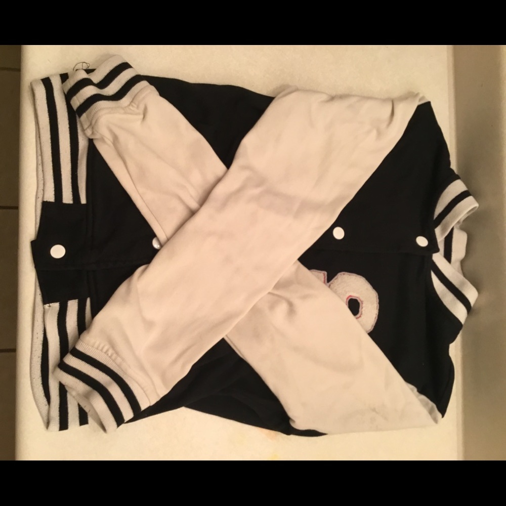 Black Southpole letterman’s jacket